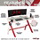 Techni Sport Ergonomic Computer Gaming Desk Workstation with Cupholder & Headphone Hook, Red RTA-TS206D-RED