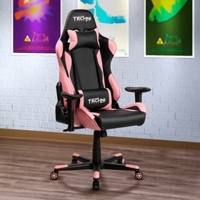 Techni Sport TS-4300 Ergonomic High Back Racer Style PC Gaming Chair, Pink RTA-TS43-PNK