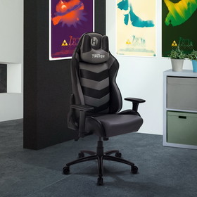 Techni Sport TS-61 Ergonomic High Back Racer Style Video Gaming Chair, Grey/Black RTA-TS61-GRY-BK