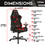 Techni Sport TS-F44 Fabric Ergonomic High Back Racer Style PC Gaming Chair, Black RTA-TSF44-BK