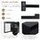 ON-TREND High Gloss TV Stand with Ample Storage Space, Media Console for TVs Up to 75", Versatile Entertainment Center with Wall Mounted Floating Storage Cabinets for Living Room, Black SD000030AAB