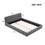 Queen Size Upholstered Platform Bed with Thick Fabric, Grounded Bed with Solid Frame, Gray SF000040AAE