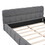 Queen Size Upholstered Platform Bed with Thick Fabric, Grounded Bed with Solid Frame, Gray SF000040AAE