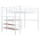 Full Size Metal Loft Bed with Desk and Lateral Storage Ladder, White SF000051AAK