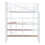 Full Size Metal Loft Bed with Desk and Lateral Storage Ladder, White SF000051AAK