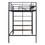 Twin Size Metal Loft Bed with Upper Grid Storage Shelf and Lateral Storage Ladder, Black SF000081AAB