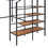 Twin Size Metal Loft Bed with Upper Grid Storage Shelf and Lateral Storage Ladder, Black SF000081AAB