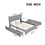 Queen Size Upholstered Bed with 4 Drawers, Gray SF000105AAE