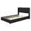 Full Size Upholstered Platform Bed with Metal Strips, Black SF000148AAB