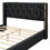 Full Size Upholstered Platform Bed with Metal Strips, Black SF000148AAB