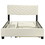 Queen Size Upholstered Platform Bed with Twill Headboard, Pullout Bed and Two Drawers, Flannel, Beige SF000152AAA