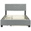 Queen Size Upholstered Platform Bed with Twill Headboard, Pullout Bed and Two Drawers, Flannel,Gray SF000152AAE