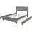 Queen Size Upholstered Platform Bed with Twill Headboard, Pullout Bed and Two Drawers, Flannel,Gray SF000152AAE