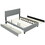 Queen Size Upholstered Platform Bed with Twill Headboard, Pullout Bed and Two Drawers, Flannel,Gray SF000152AAE