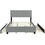 Queen Size Upholstered Platform Bed with Twill Headboard, Pullout Bed and Two Drawers, Flannel,Gray SF000152AAE