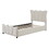 Twin Size Upholstered Platform Bed Velvet Upholstered Bed, Beige SF000160AAA