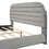 Queen Size Velvet Upholstered Platform Bed,Solid Frame and Stylish Curve-shaped Design, Gray SF000163AAE