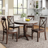 Oris Fur. 5 Pieces Dining Table and Chairs Set for 4 Persons, Kitchen Room Solid Wood Table with 4 Chairs SG000341AAA