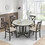 Orisfur. 5 Pieces Dining Table and Chairs Set for 4 Persons, Kitchen Room Solid Wood Table with 4 Chairs SG000342AAA
