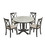 Orisfur. 5 Pieces Dining Table and Chairs Set for 4 Persons, Kitchen Room Solid Wood Table with 4 Chairs SG000342AAA