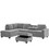 Orisfur. Modern Sectional Sofa with Reversible Chaise, L Shaped Couch Set with Storage Ottoman and Two Cup Holders for Living Room SG000410AAA