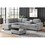 Orisfur. Modern Sectional Sofa with Reversible Chaise, L Shaped Couch Set with Storage Ottoman and Two Cup Holders for Living Room SG000410AAA