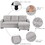80.3" Orisfur. Pull Out Sofa Bed Modern Padded Upholstered Sofa Bed, Linen Fabric 3 Seater Couch with Storage Chaise and Cup Holder, Small Couch for Small Spaces SG000540AAE