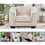 41.5" Velvet Upholstered Accent Sofa,Modern Single Sofa Chair with Thick Removable Seat Cushion,Modern Single Couch for Living Room,Bedroom,or Small Space,Beige SG000574AAA