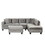 104.5" Modern Sectional Sofa with Storage Ottoman, L-Shape Couch with 2 Pillows and Cup Holder,Sectional Sofa with Reversible Chaise for Living Room,Gray SG000580AAE