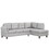 97.2" Modern Linen Fabric Sofa, L-Shape Couch with Chaise Lounge,Sectional Sofa with one Lumbar Pad,Gray SG000590AAE