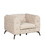 40.5" Velvet Upholstered Accent Sofa,Modern Single Sofa Chair with Button Tufted Back,Modern Single Couch for Living Room,Bedroom,or Small Space,Beige SG000601AAA