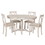 Modern Dining Table Set for 4,Round Table and 4 Kitchen Room Chairs,5 Piece Kitchen Table Set for Dining Room,Dinette,Breakfast Nook,Antique White SG000640AAA