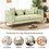 80.5" Upholstered Sofa with 4 Pillows Modern Sofa with Golden Metal Legs for Living Room, Bedroom, Apartment, Medium Spring Bud Green SG000940AAF