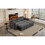 96" Multi-Functional Pull-Out Sofa Bed L-Shape Sectional Sofa with Adjustable Headrest, Wireless Charging, Cup Holders and Hidden Storage for Living Room, Bedroom, Office, Grey SG001110AAE