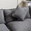 111.4" L-Shape Chenille Upholstered Sofa for Living Room Luxury Sofa Couch with Ottoman, 5 Pillows, Gray SG001160AAE