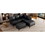 94.88" L-Shaped Corner Sofa PU Leather Sectional Sofa Couch with Movable Storage Ottomans for Living Room, Black SG001300AAB