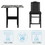 TOPMAX 5 Piece Dining Set with Matching Chairs and Bottom Shelf for Dining Room, Black Chair+Gray Table SH000122AAE