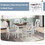 TOPMAX Rustic Minimalist Wood 5-Piece Dining Table Set with 4 X-Back Chairs for Small Places, White SH000253AAK