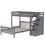 Twin over Full Loft Bed with Staircase,Gray SM000107AAE-1