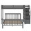 Twin over Full Loft Bed with Staircase,Gray SM000107AAE-1