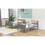 Twin over Full Bunk Bed with ladder, Safety Guardrail, Perfect for Bedroom, Gray SM000118AAE-1
