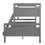 Twin over Full Bunk Bed with ladder, Safety Guardrail, Perfect for Bedroom, Gray SM000118AAE-1