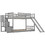 Twin over Twin Bunk Bed with Convertible Slide and Stairway, Gray SM000207AAE-1