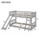 Twin over Twin Bunk Bed with Convertible Slide and Ladder, Gray SM000213AAE-1