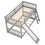 Twin over Twin Bunk Bed with Convertible Slide and Ladder, Gray SM000213AAE-1