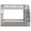 Twin over Twin Bunk Bed with Trundle and Storage, Gray SM000304AAE-1