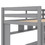 Twin Size Loft Bed with Convenient Desk, Shelves, and Ladder, White SM000401AAE-1