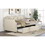 Upholstered Daybed with Trundle, Wood Slat Support, Upholstered Frame Sofa Bed, Twin, Beige SM000501AAA