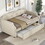 Upholstered Daybed with Trundle, Wood Slat Support, Upholstered Frame Sofa Bed, Twin, Beige SM000501AAA