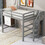 Full Size Loft Bed with Built-in Storage Wardrobe and Staircase, Gray SM000527AAE-1